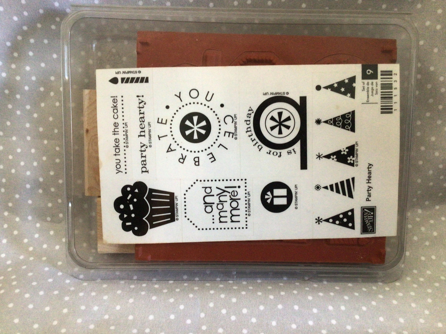 Party stamp set, Birthday, Brand New Retired Stampin Up! Stamp set Party Hearty