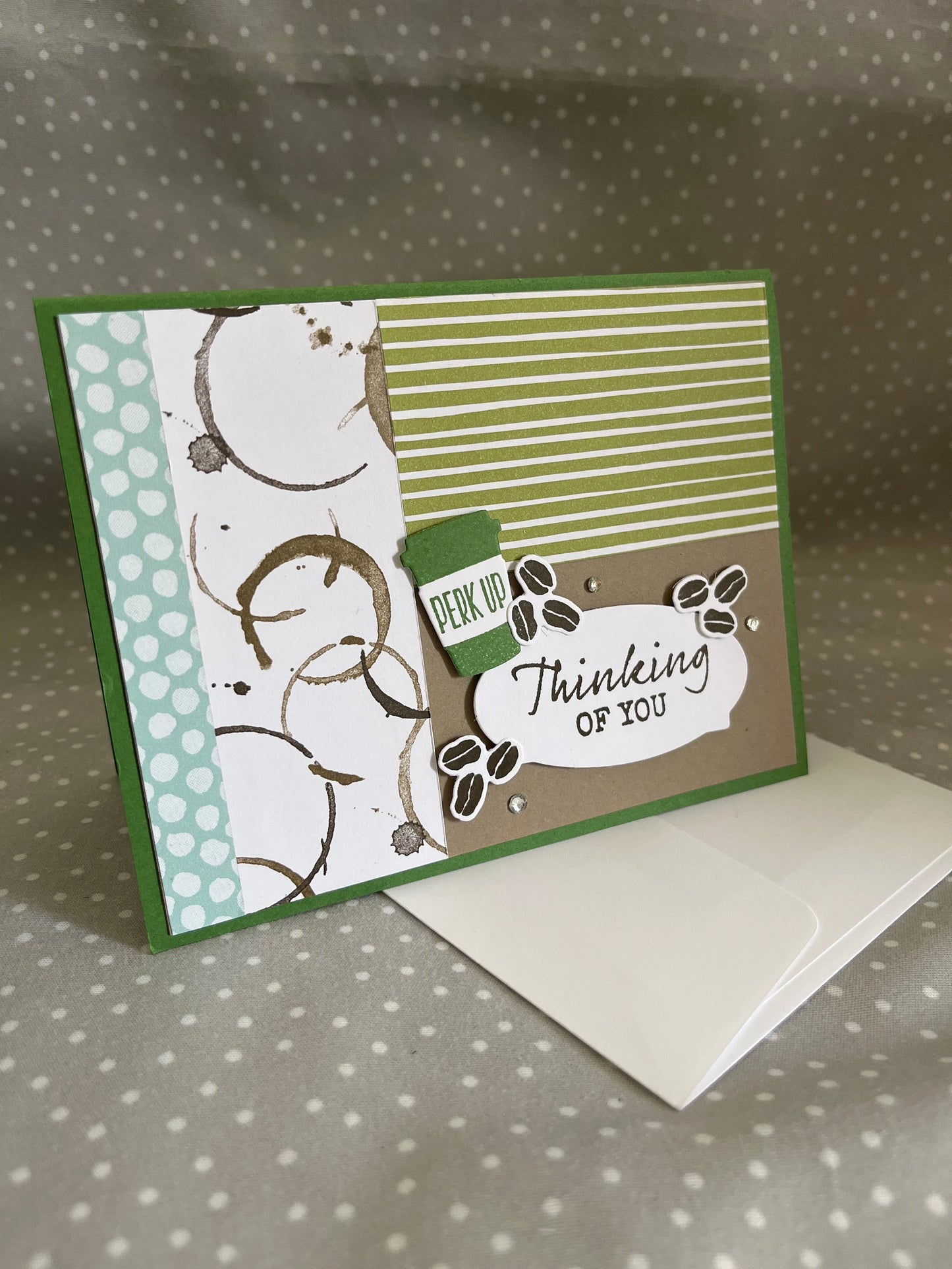 Handmade Coffee Lover Card & Tag Gift Set- 5 count greeting cards with envelopes- 3 count gift tags (tags folds like a card)