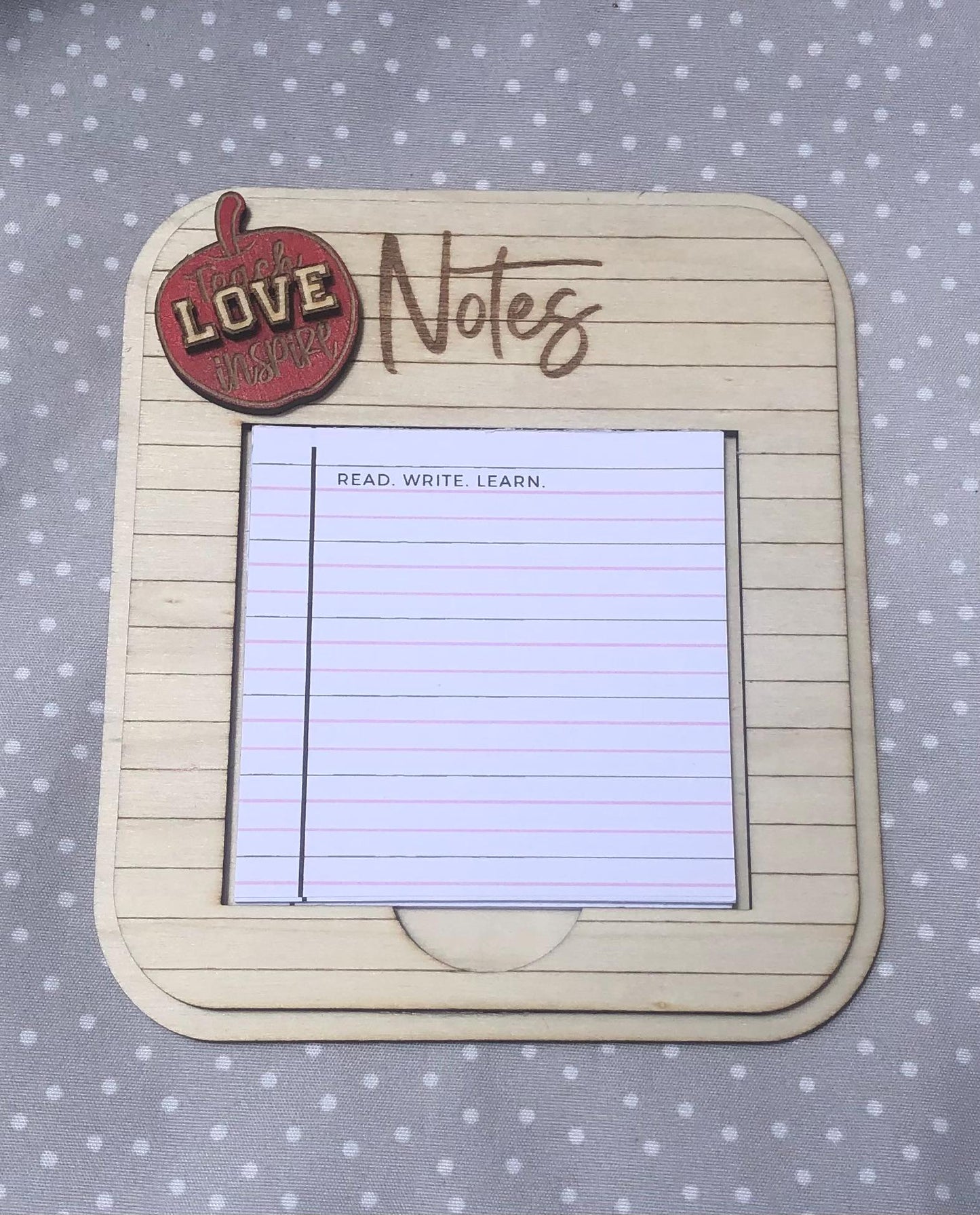 Teacher Appreciation Gift Set, memo pad, clips, keychain and pencils