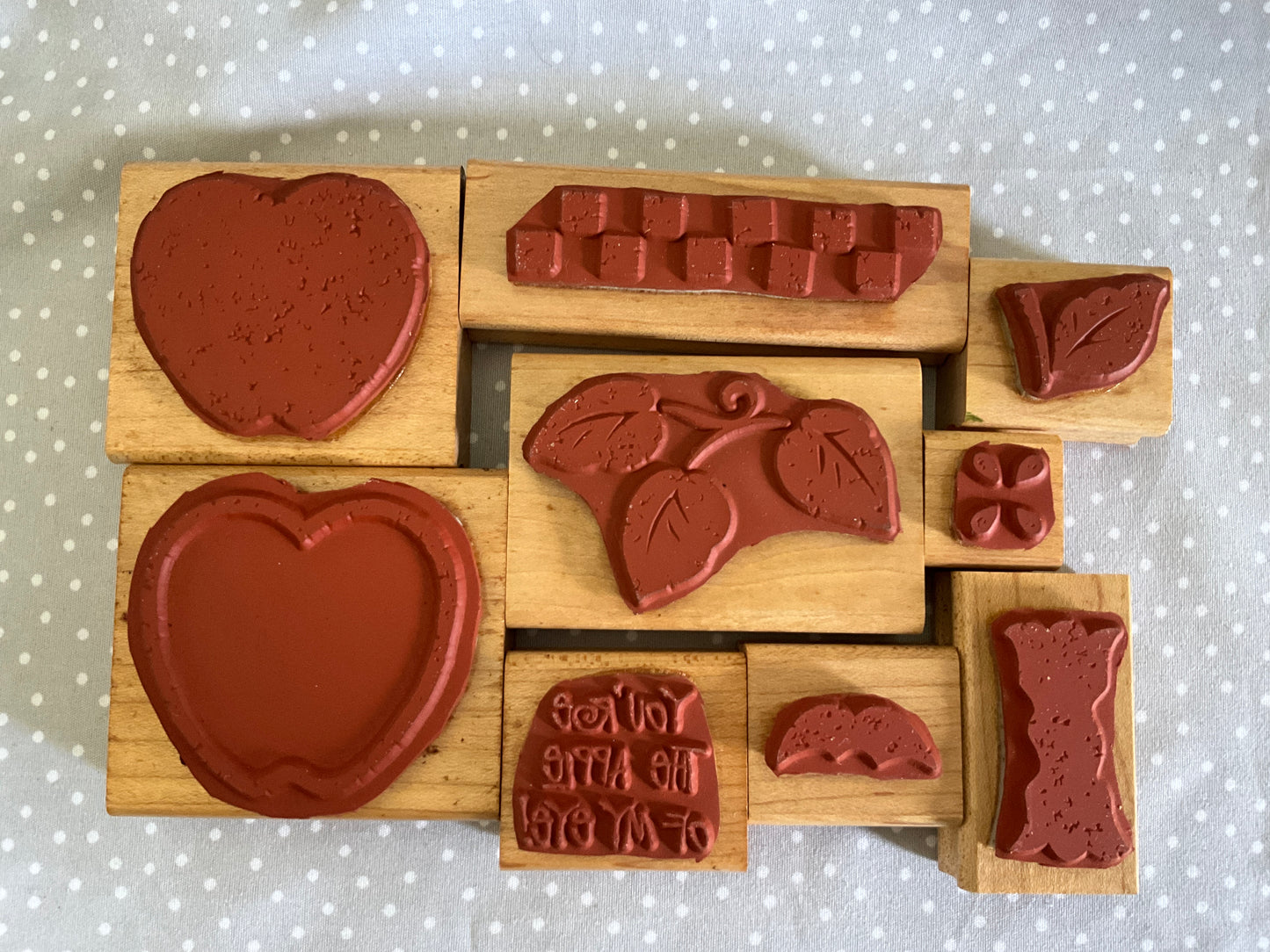 Retired Stampin Up! Stamp set Definitely Decorative Country Apple- Set of 9 stamps
