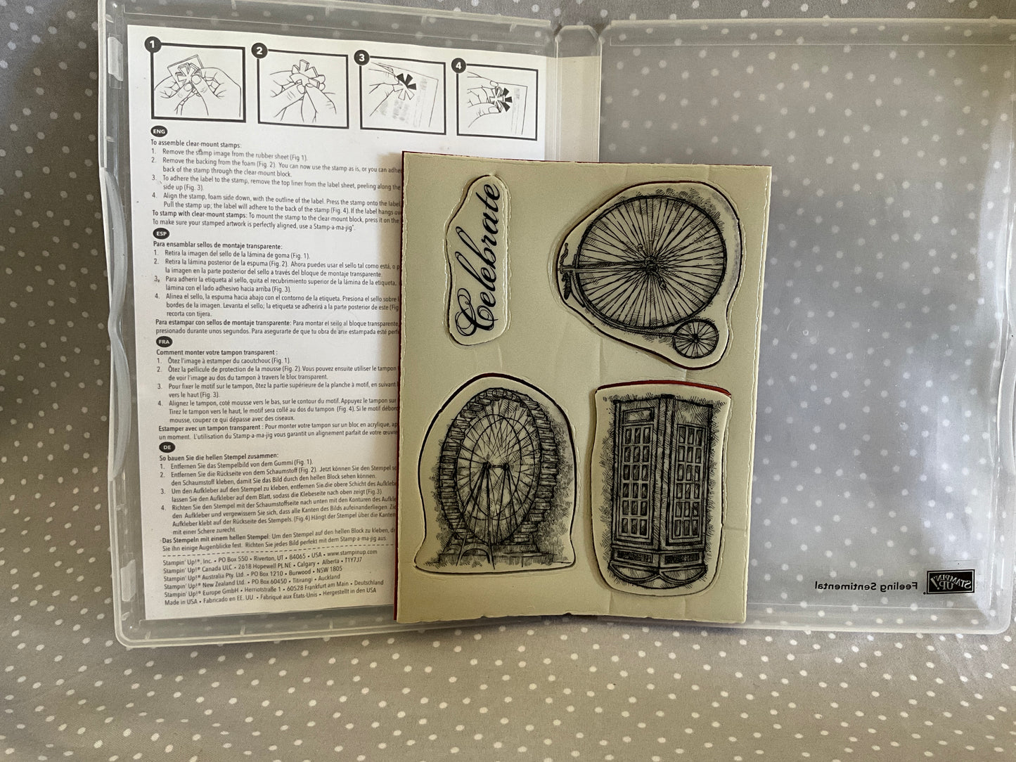 Retired Stampin Up! Stamp set Feeling Sentimental- Set of 4 stamps, SALE-A-BRATION
