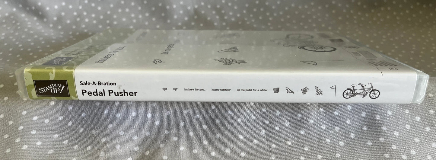 Retired Stampin Up! Stamp set Pedal Pusher! Sale-A-Bration 2016
