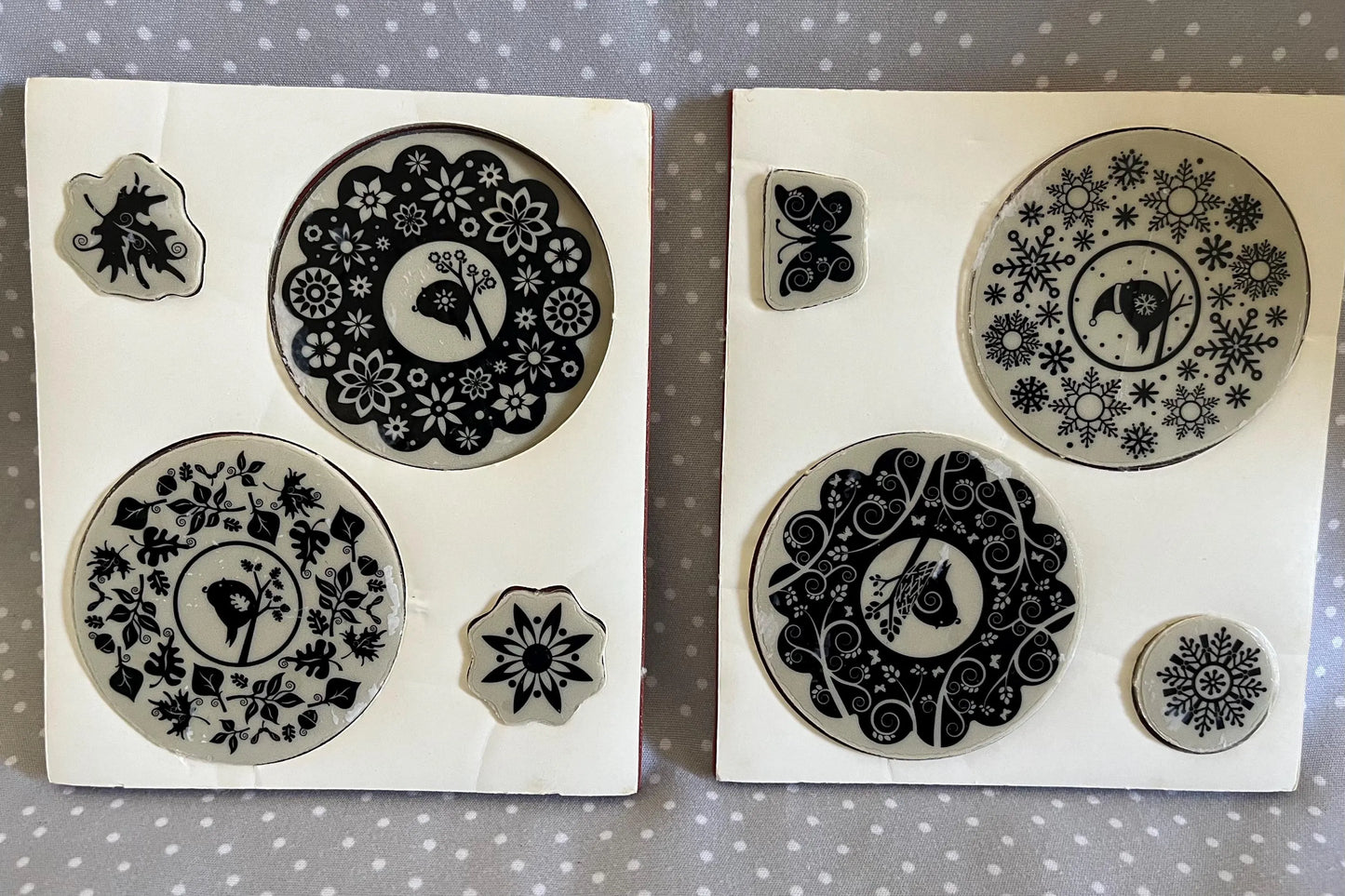 Retired Stampin Up! Stamp set Four Seasons set of 8 stamps/ Set of 2