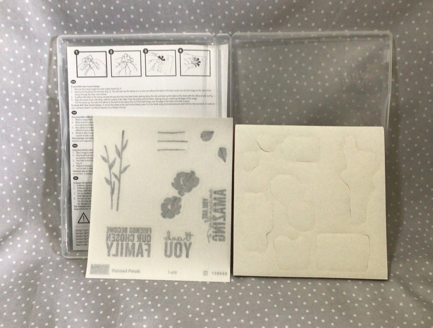 Retired Stampin Up! Stamp set Painted Petals set of 13 stamps/ Set of 2