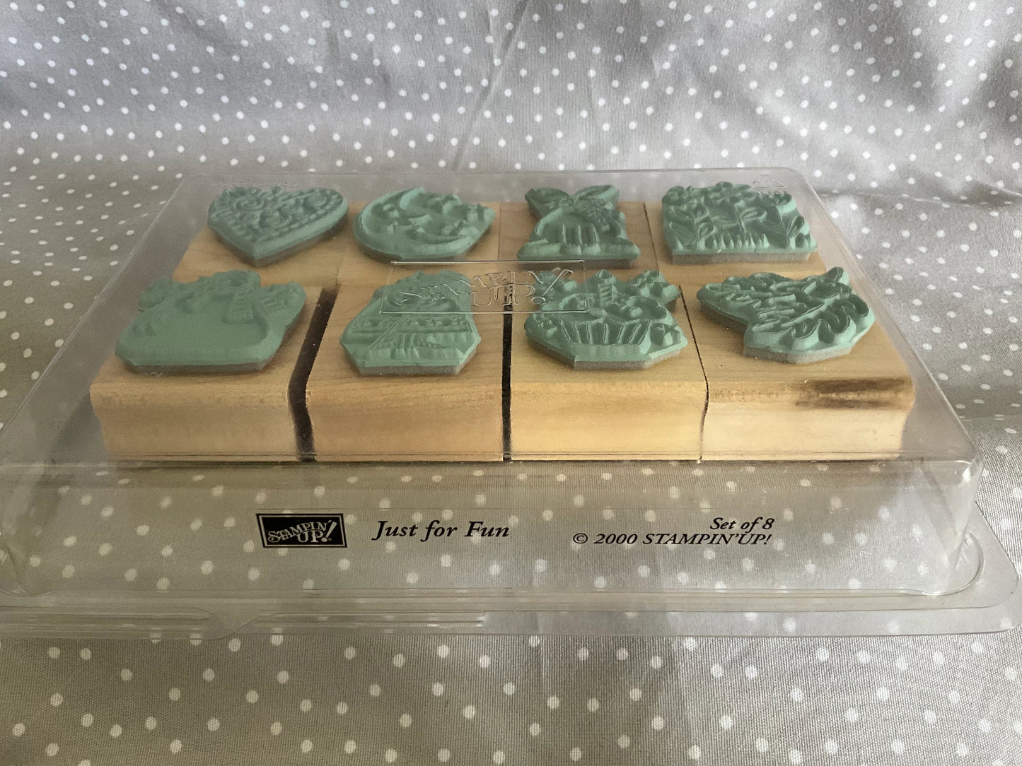 Retired Stampin Up 2000! Stamp set Just for Fun set of 8