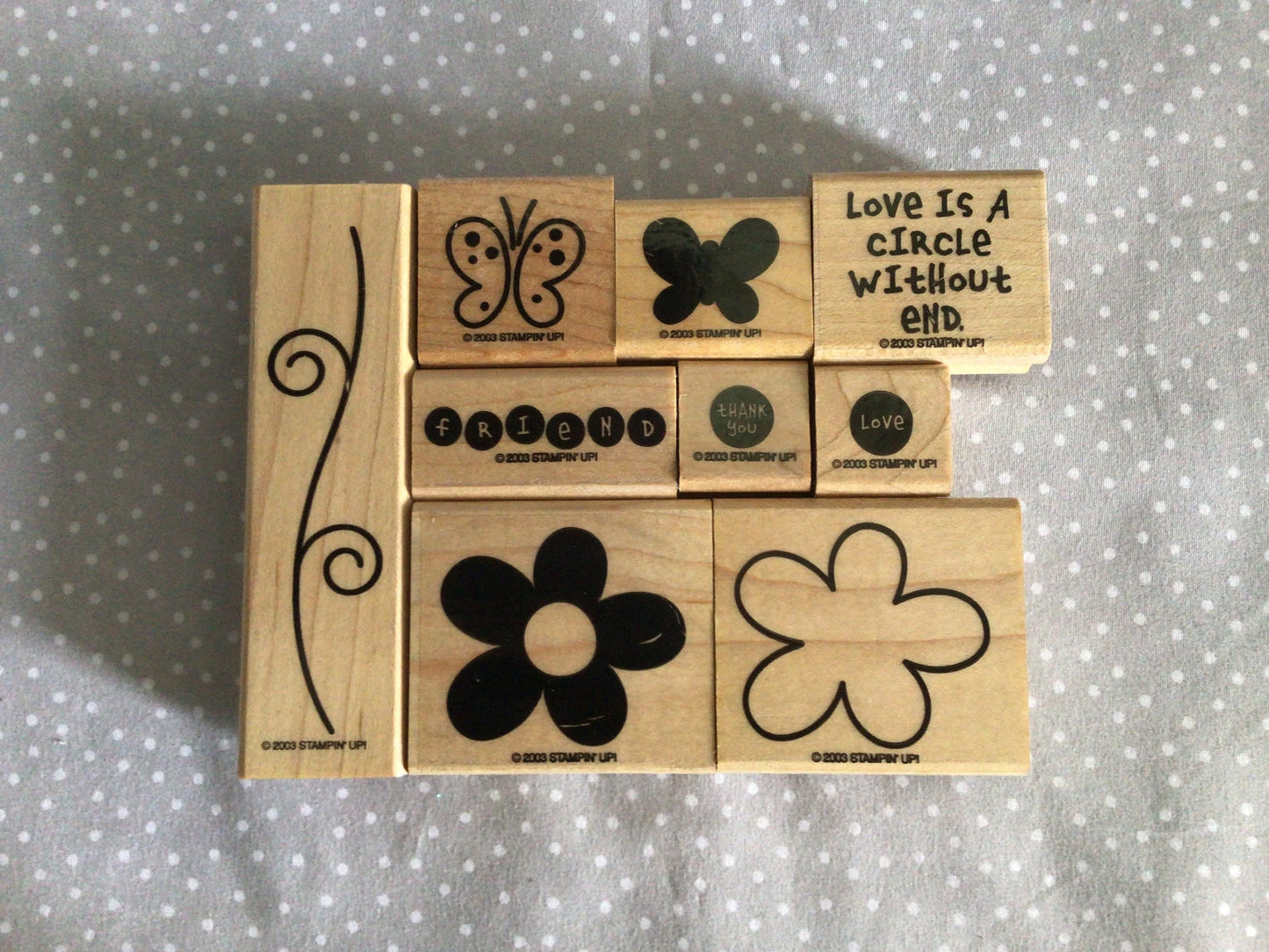 Love without end stamp set, Retired Stampin Up! Two-Step, Cute flower and butterfly!