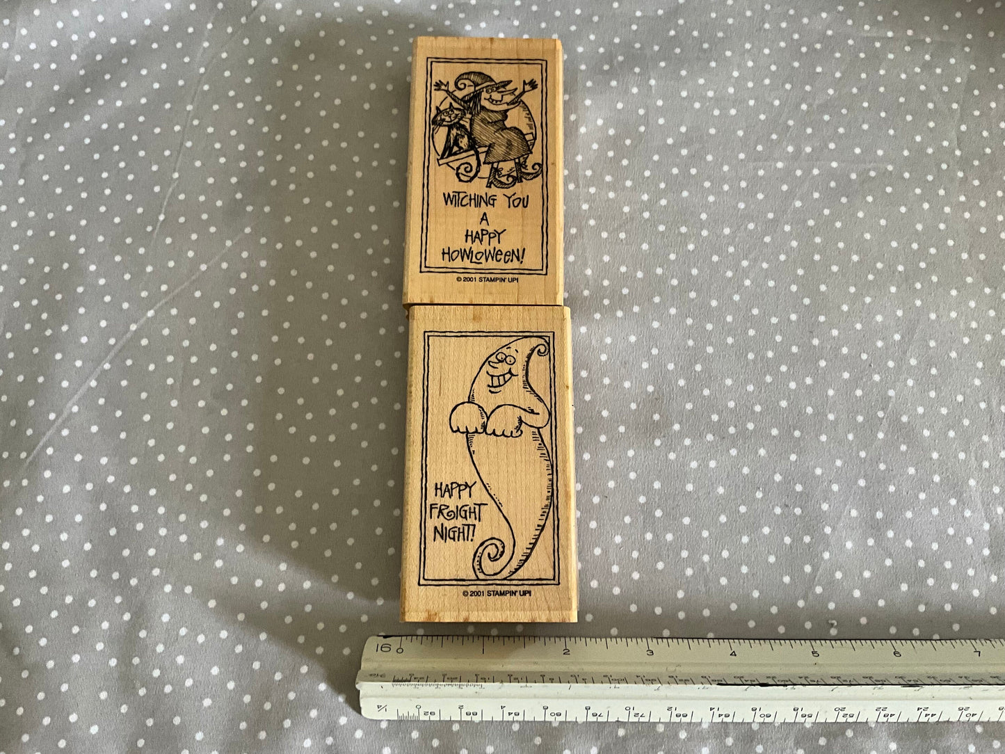 Tricky Treats stamp set, Retired Stampin Up 2001, set of 3 stamps