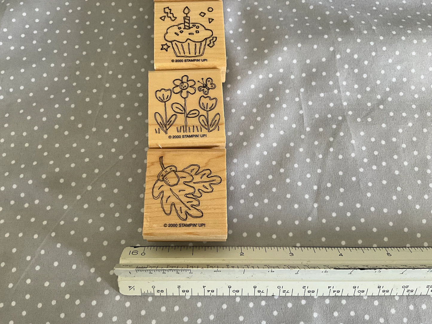 Retired Stampin Up 2000! Stamp set Just for Fun set of 8