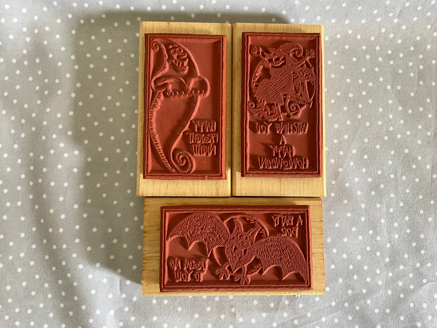 Tricky Treats stamp set, Retired Stampin Up 2001, set of 3 stamps