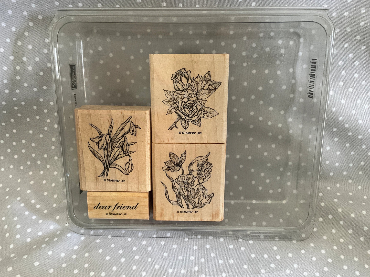 BRAND NEW, Never been used-Retired Stampin Up ! Stamp set Dear Friend set of 4