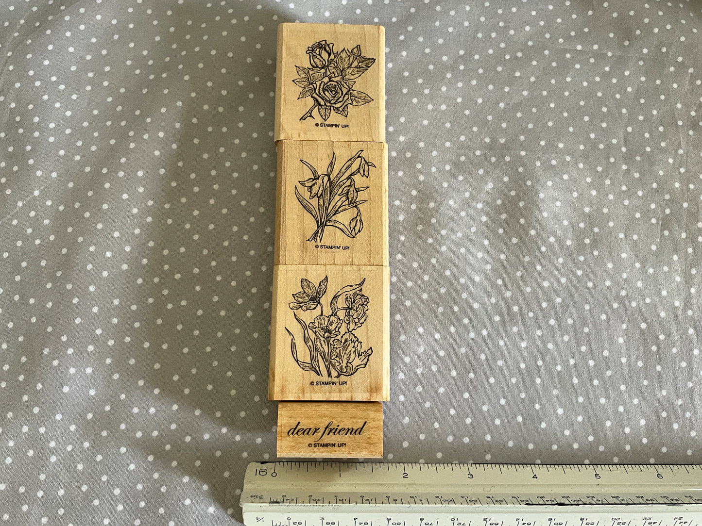 BRAND NEW, Never been used-Retired Stampin Up ! Stamp set Dear Friend set of 4