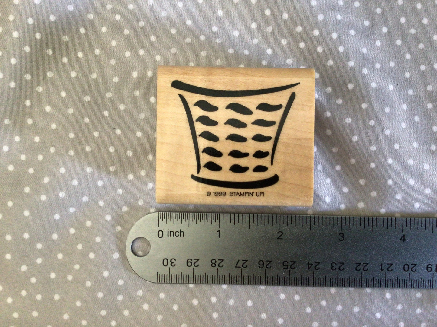 Easter Basket Retired Stampin Up! Stamp set Basket of Blossoms ( Two-Step Stamp)