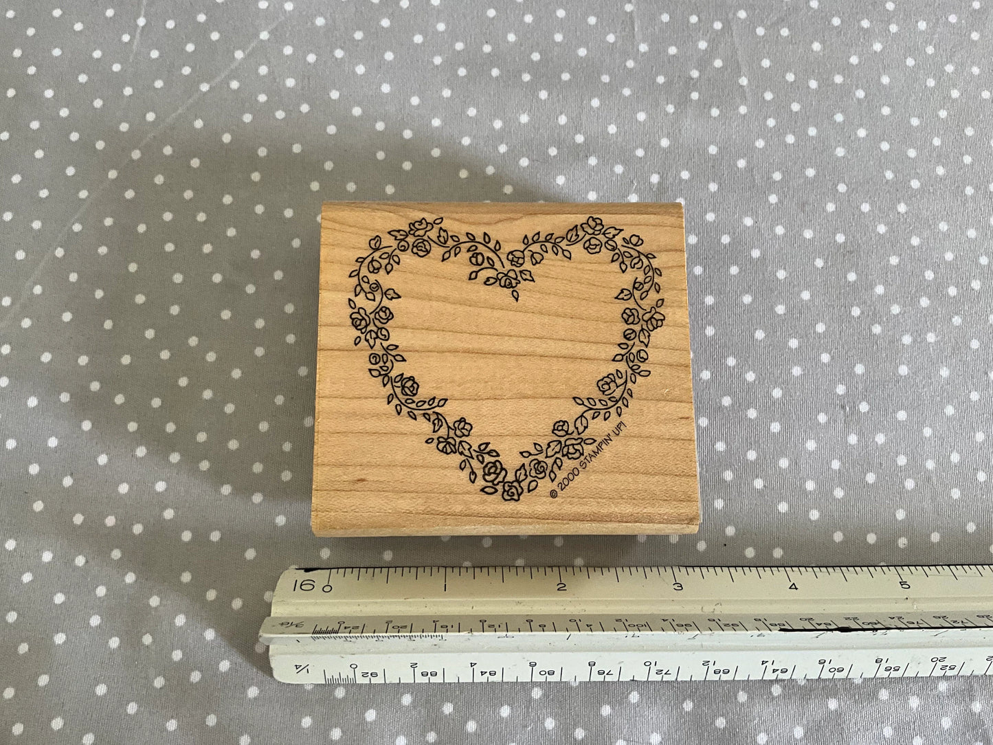 Retired Stampin Up 2000! Stamp set Wreath of Roses set of 7