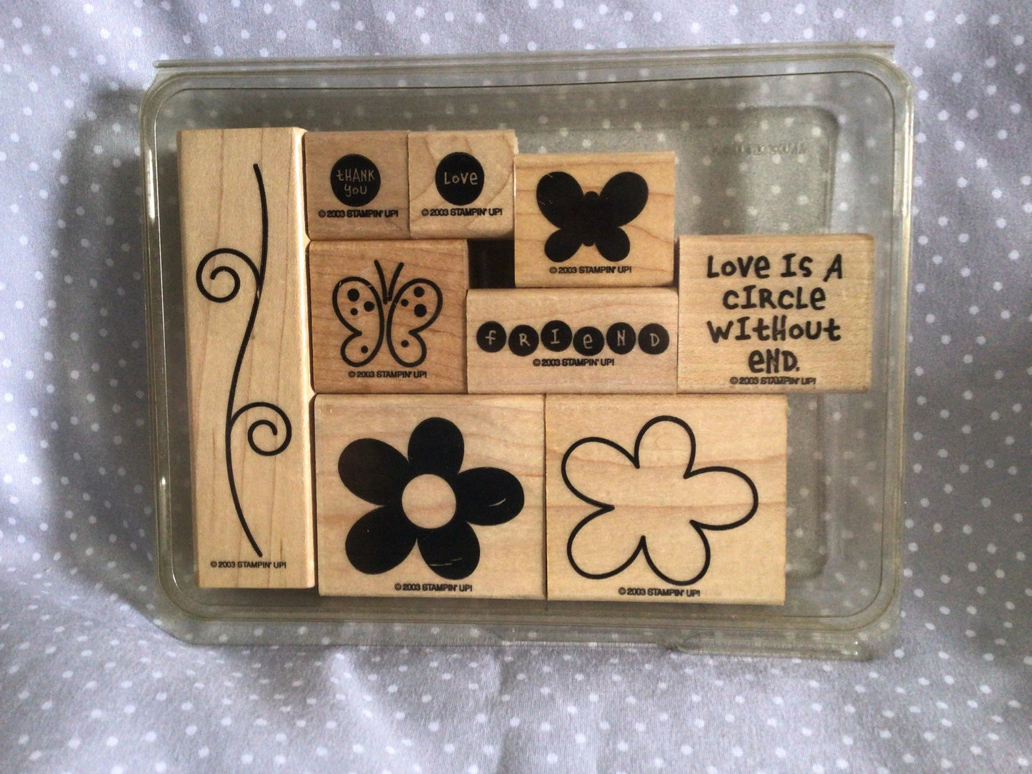 Love without end stamp set, Retired Stampin Up! Two-Step, Cute flower and butterfly!