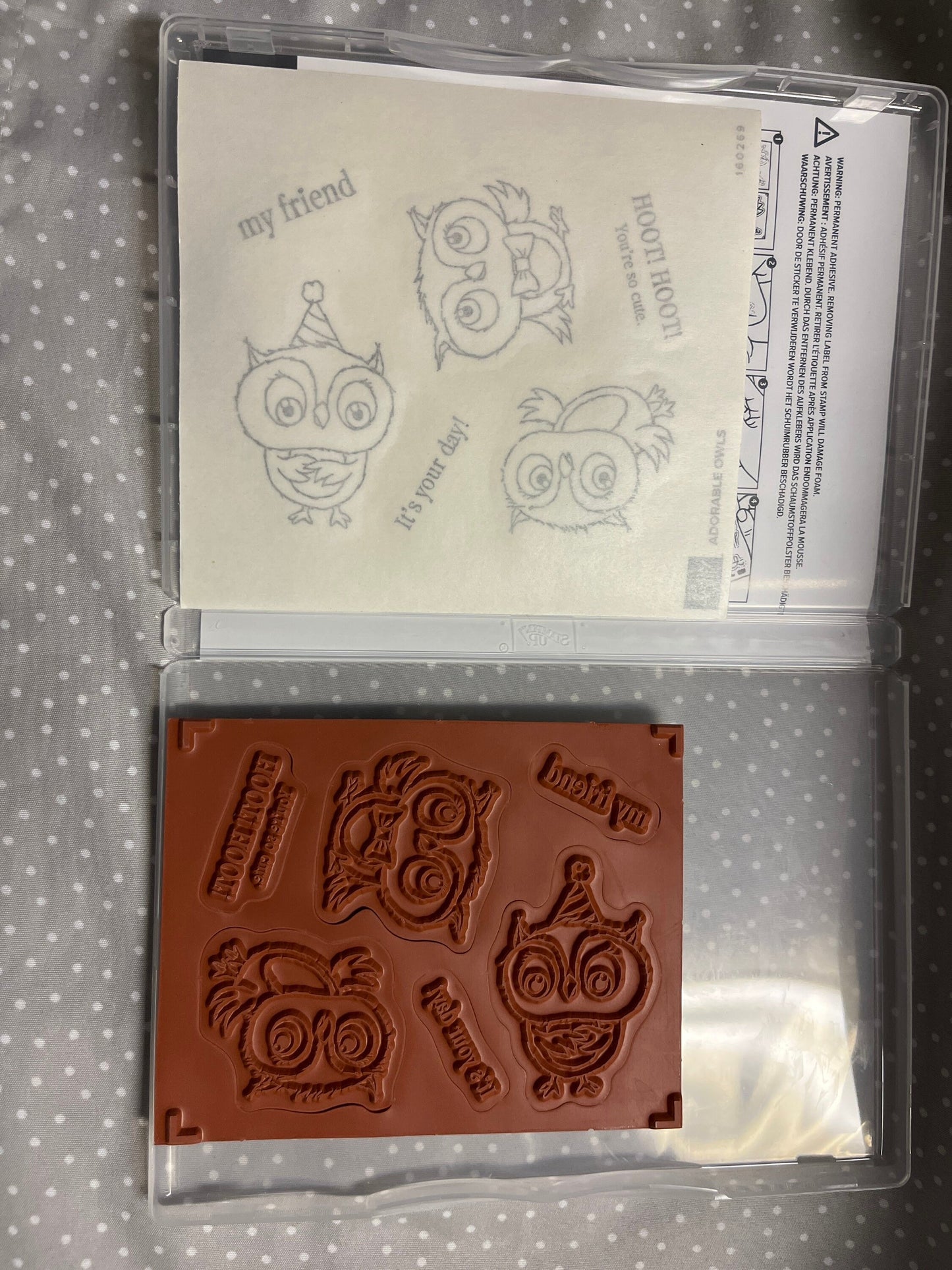 Retired SALE-A-BRATION 2023 Stampin Up! Stamp set Adorable Owls, set of 6