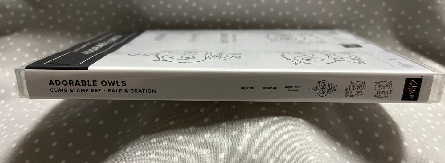 Retired SALE-A-BRATION 2023 Stampin Up! Stamp set Adorable Owls, set of 6