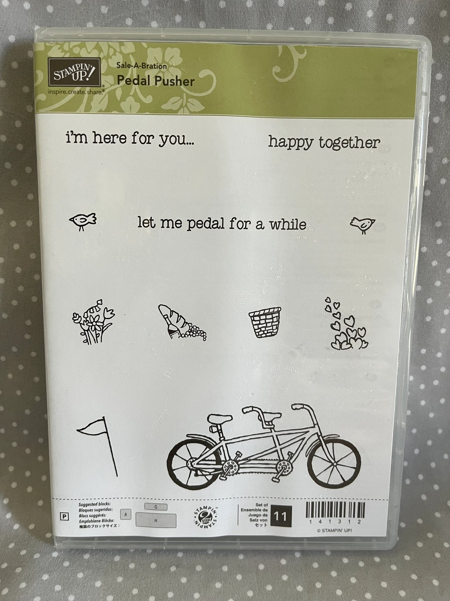 Retired Stampin Up! Stamp set Pedal Pusher! Sale-A-Bration 2016