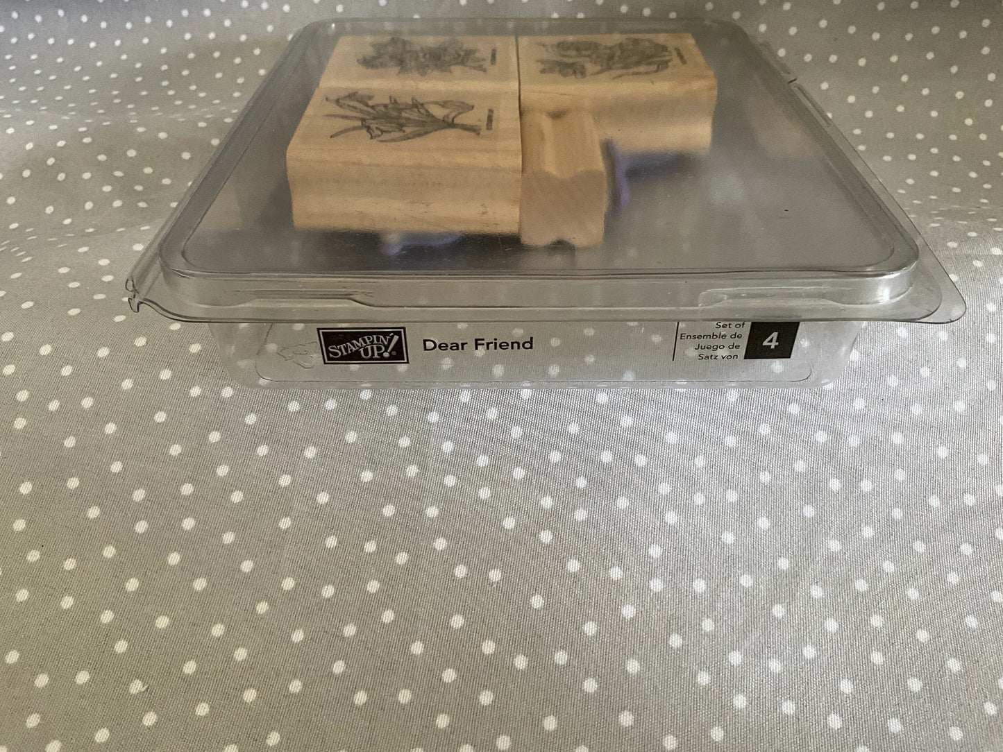 BRAND NEW, Never been used-Retired Stampin Up ! Stamp set Dear Friend set of 4