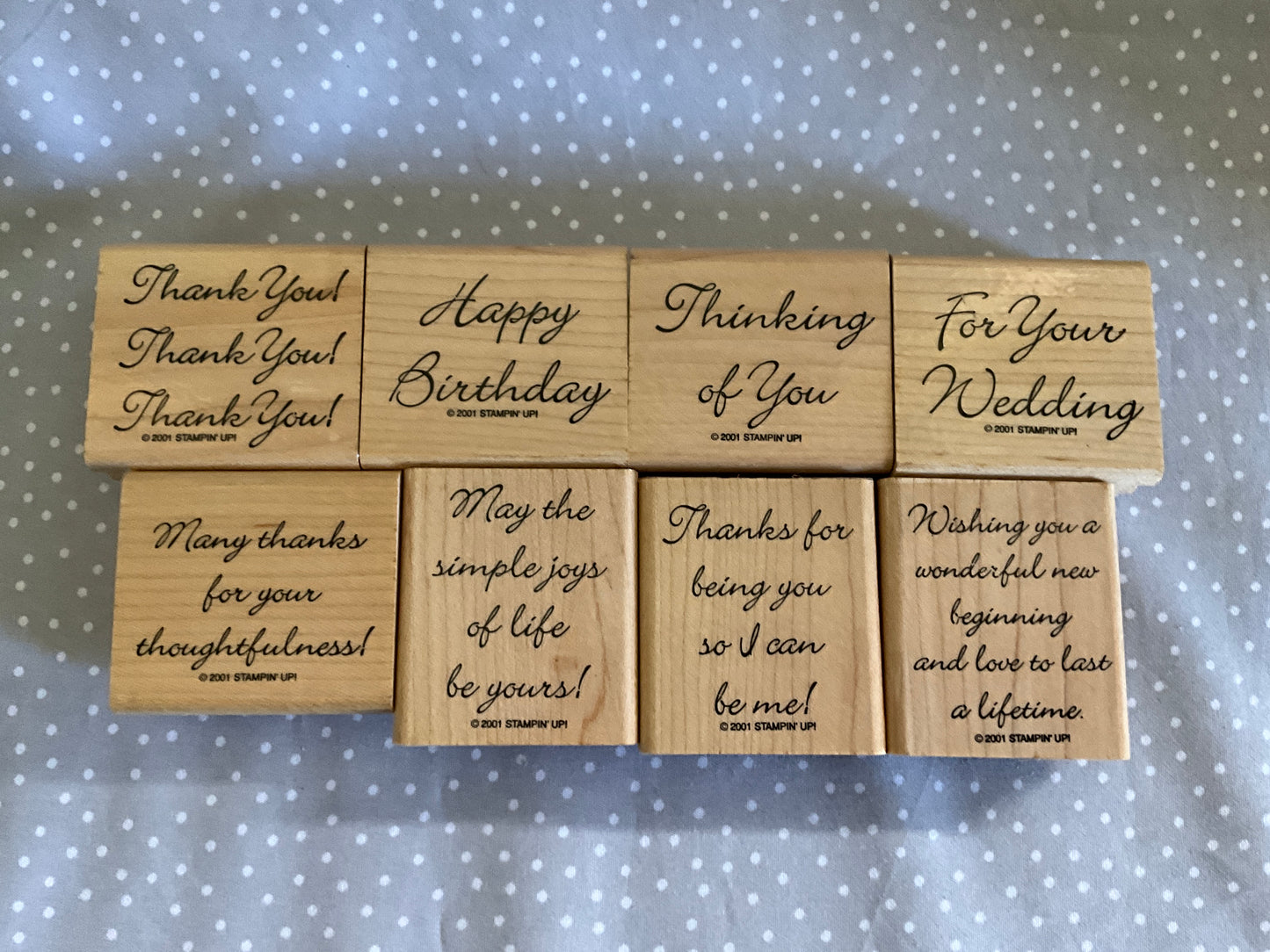Retired Stampin Up! Stamp set Perfect Pairs - Set of 8 stamps