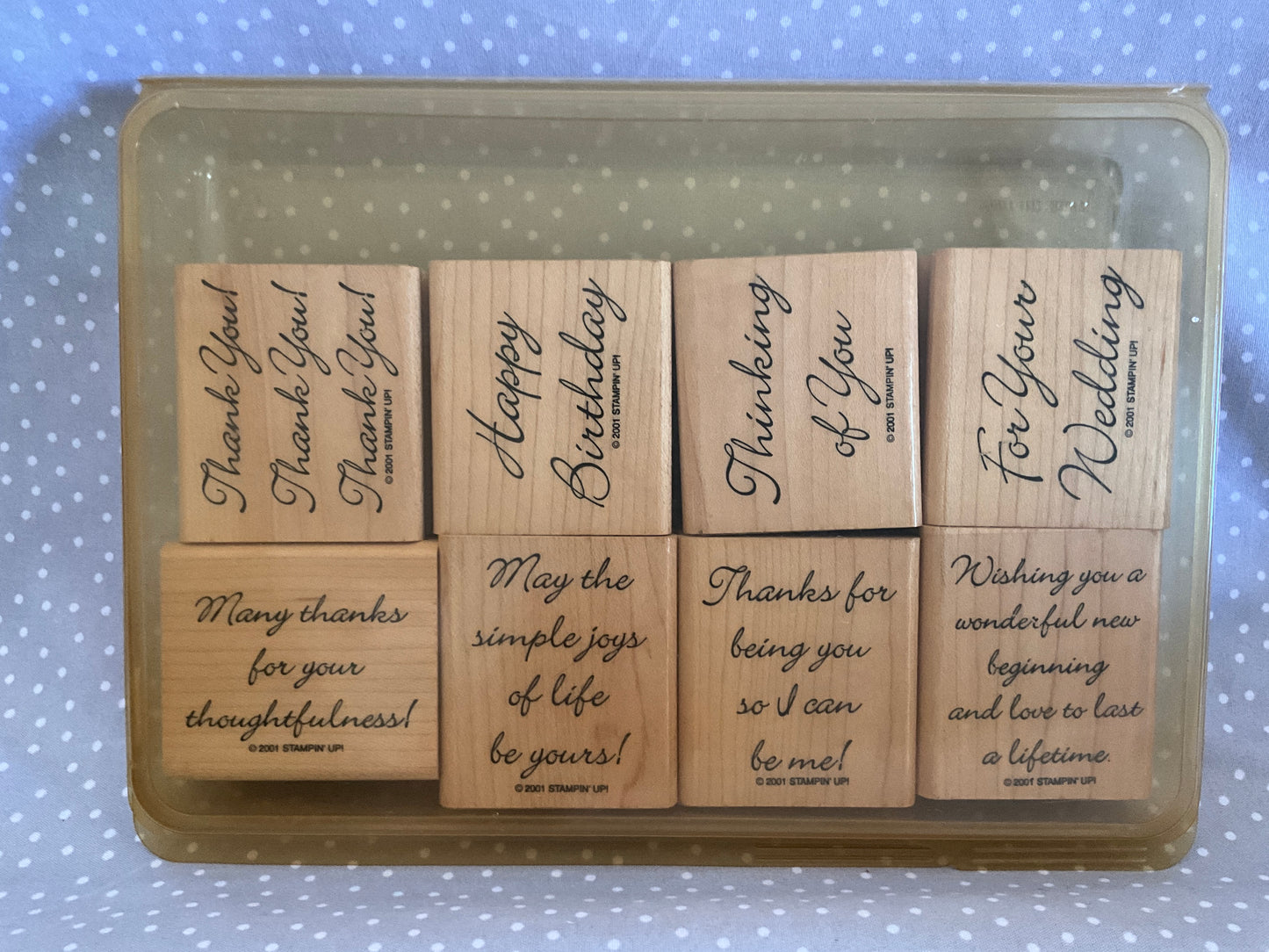Retired Stampin Up! Stamp set Perfect Pairs - Set of 8 stamps