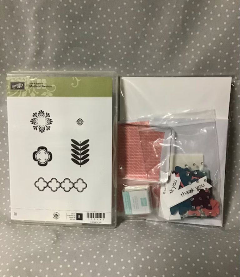 Card Kit All occasion-6 ct. card making kit- DIY- Retired Stampin Up! Stamp set Madison Avenue- Thank You- Happy Birthday- Best Wishes