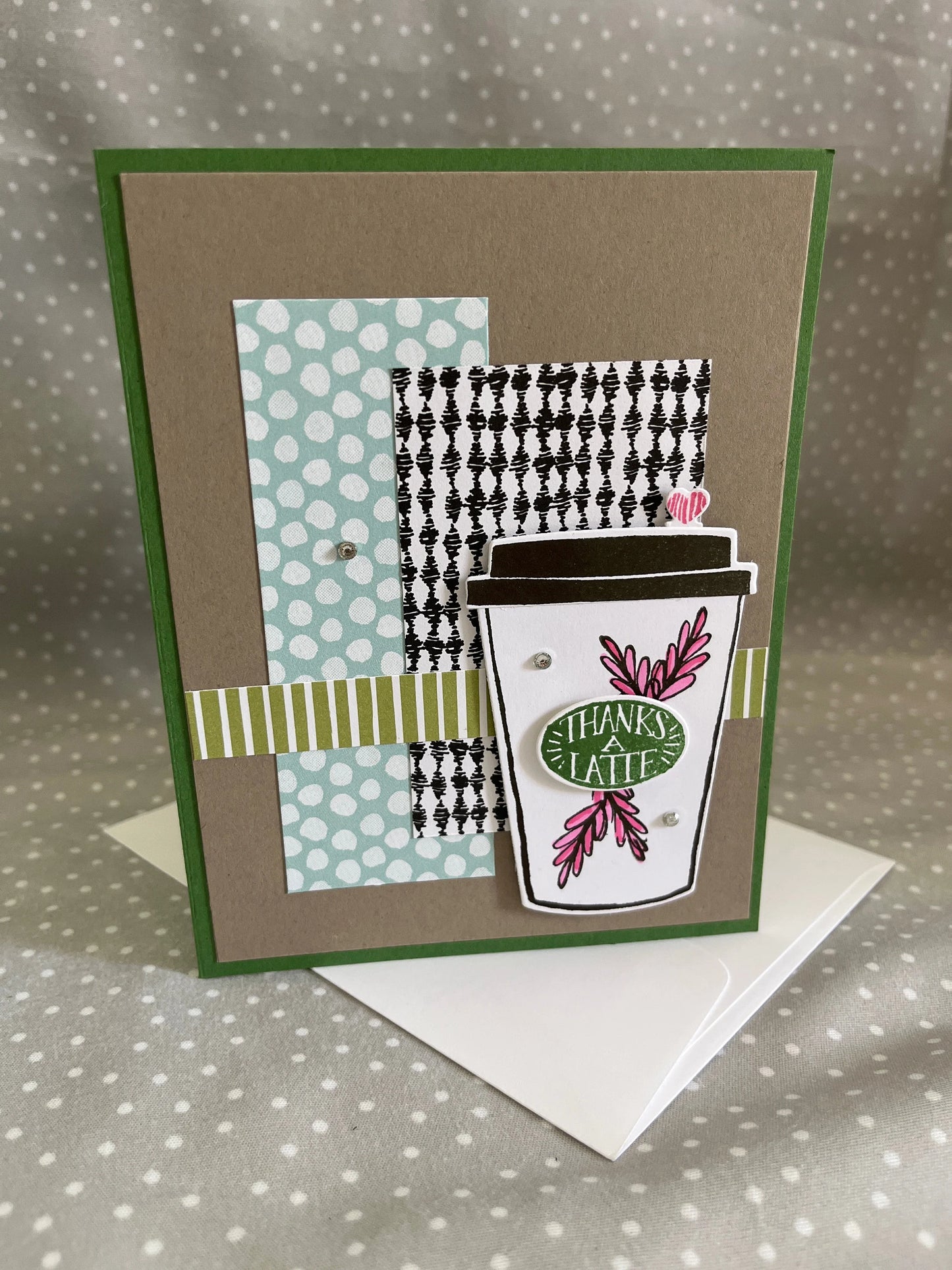 Handmade Coffee Lover Card & Tag Gift Set- 5 count greeting cards with envelopes- 3 count gift tags (tags folds like a card)