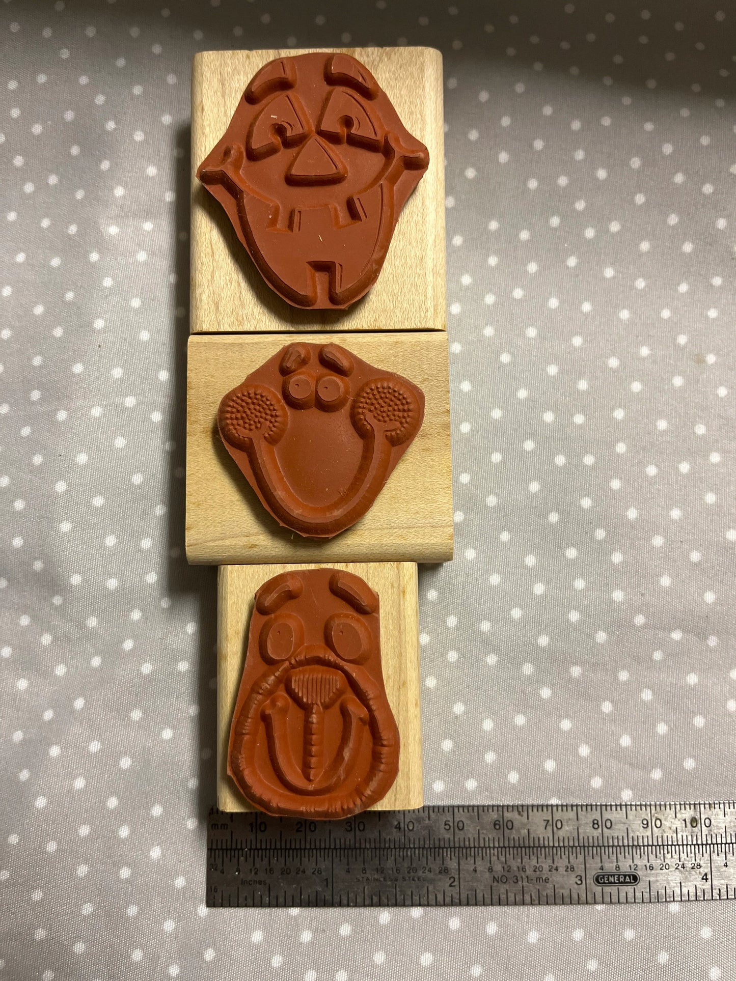 Fun Faces stamp set, Retired Stampin Up 1997, set of 8 stamps.
