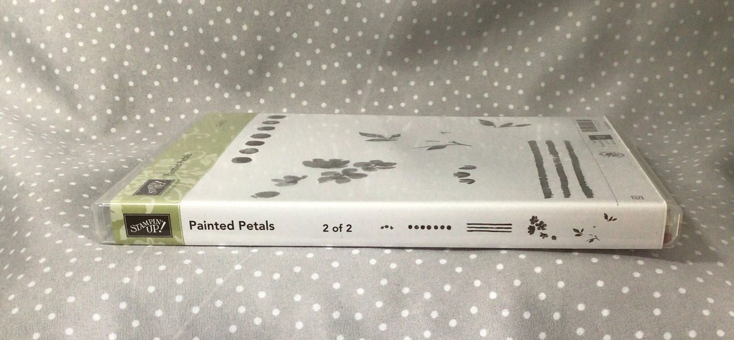 Retired Stampin Up! Stamp set Painted Petals set of 13 stamps/ Set of 2
