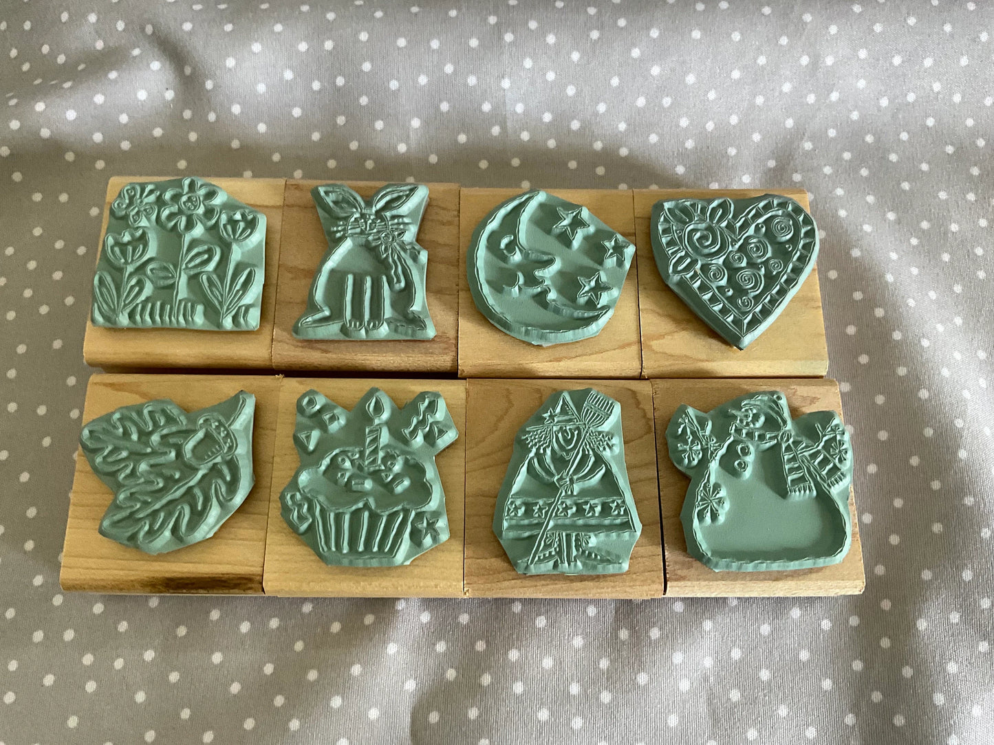 Retired Stampin Up 2000! Stamp set Just for Fun set of 8