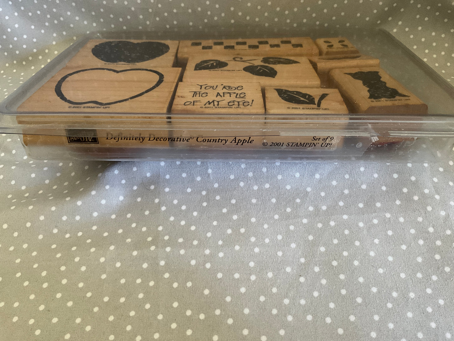 Retired Stampin Up! Stamp set Definitely Decorative Country Apple- Set of 9 stamps