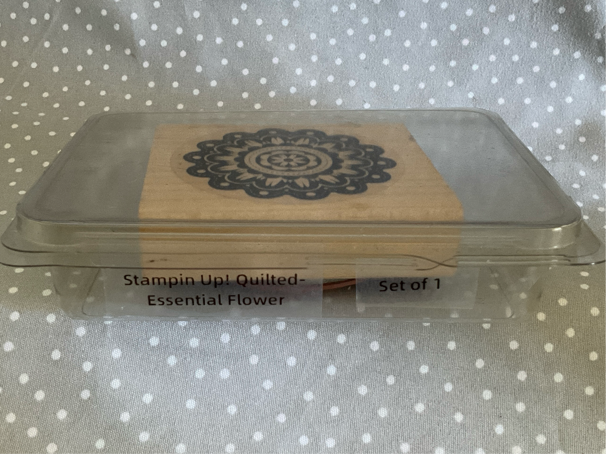 Retired Stampin Up! Stamp set Quilted Essential Flowers - Set of 1 stamps