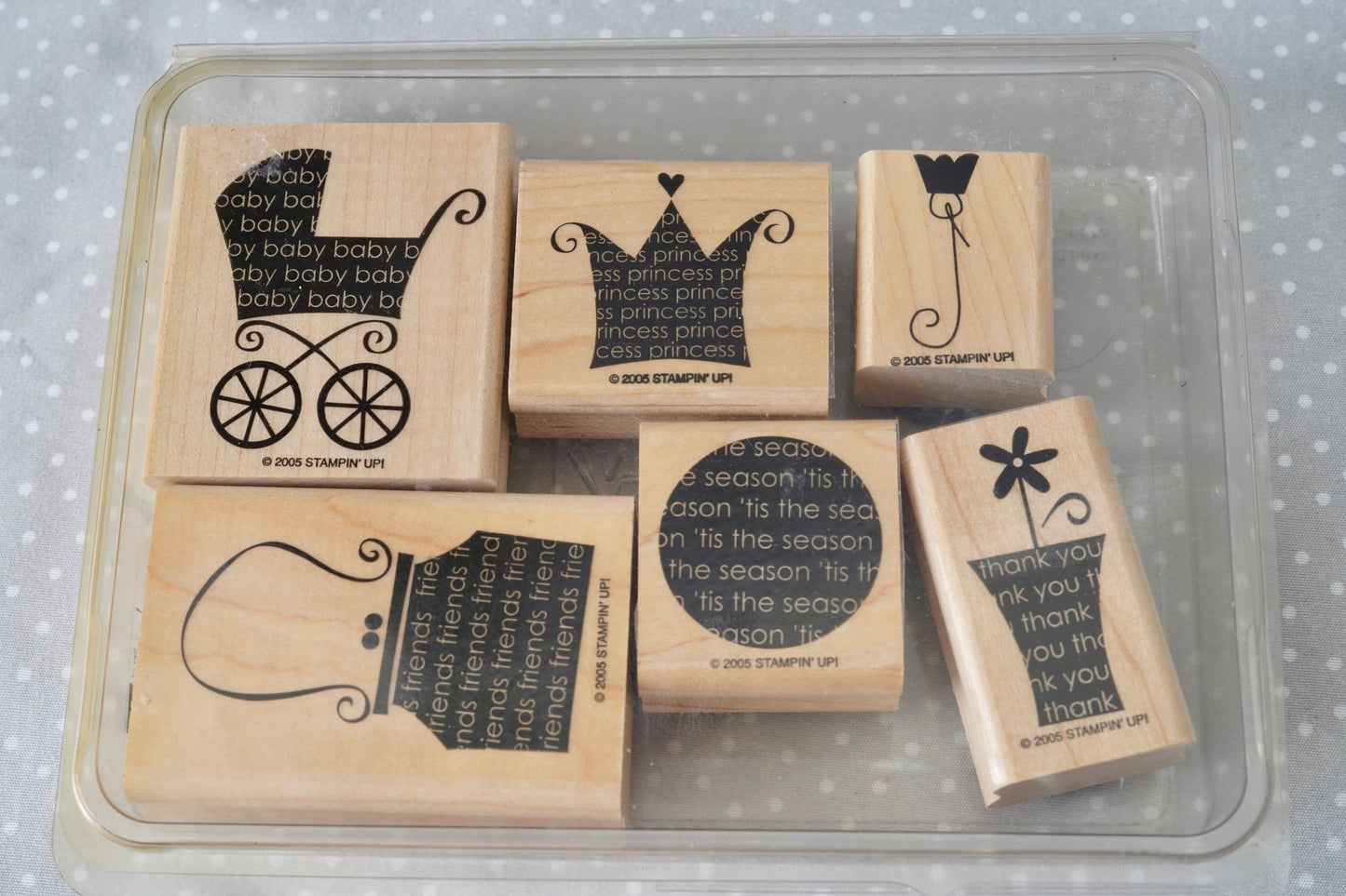 Oh, My Word- Retired Stampin Up, set of 6 stamps from 2005