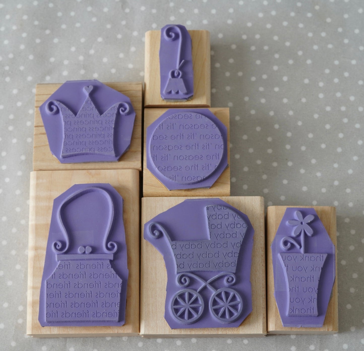 Oh, My Word- Retired Stampin Up, set of 6 stamps from 2005