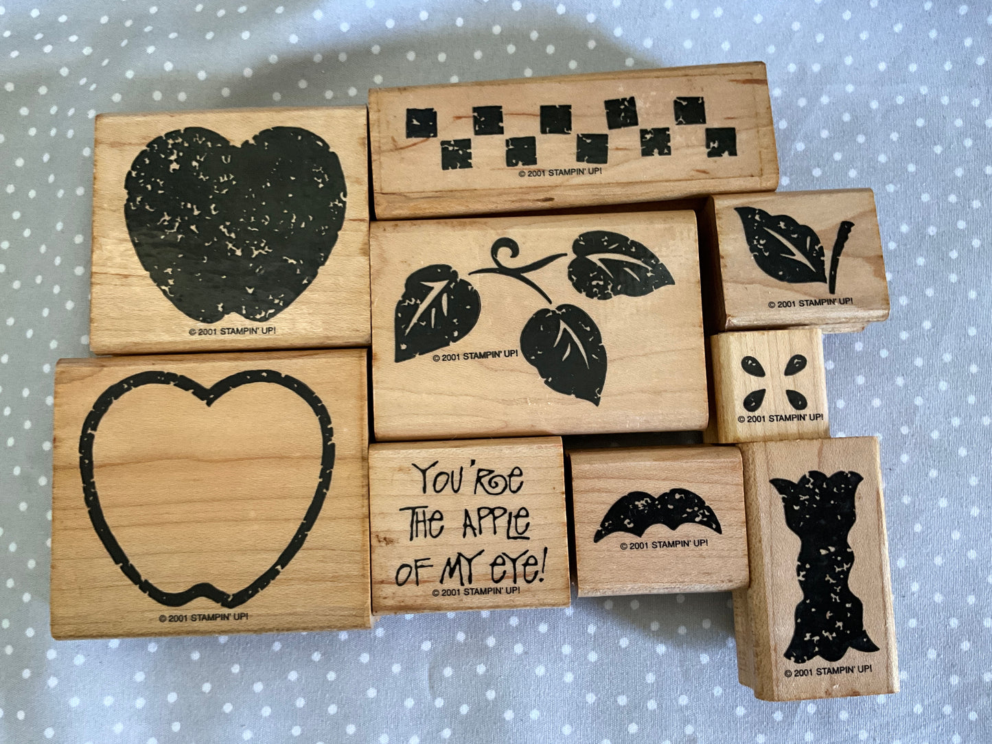 Retired Stampin Up! Stamp set Definitely Decorative Country Apple- Set of 9 stamps