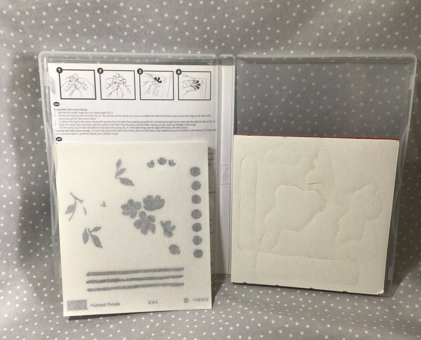 Retired Stampin Up! Stamp set Painted Petals set of 13 stamps/ Set of 2