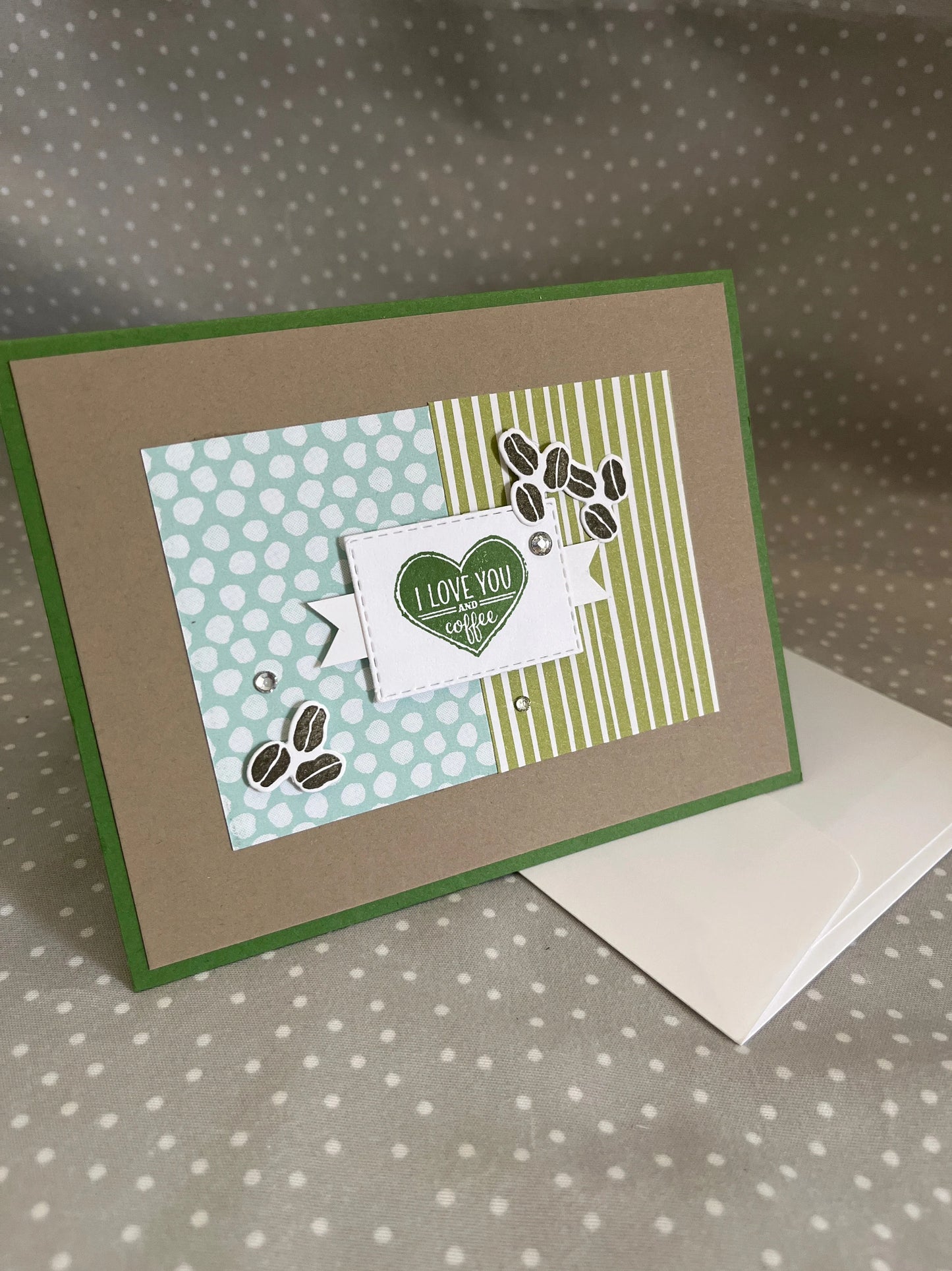 Handmade Coffee Lover Card & Tag Gift Set- 5 count greeting cards with envelopes- 3 count gift tags (tags folds like a card)