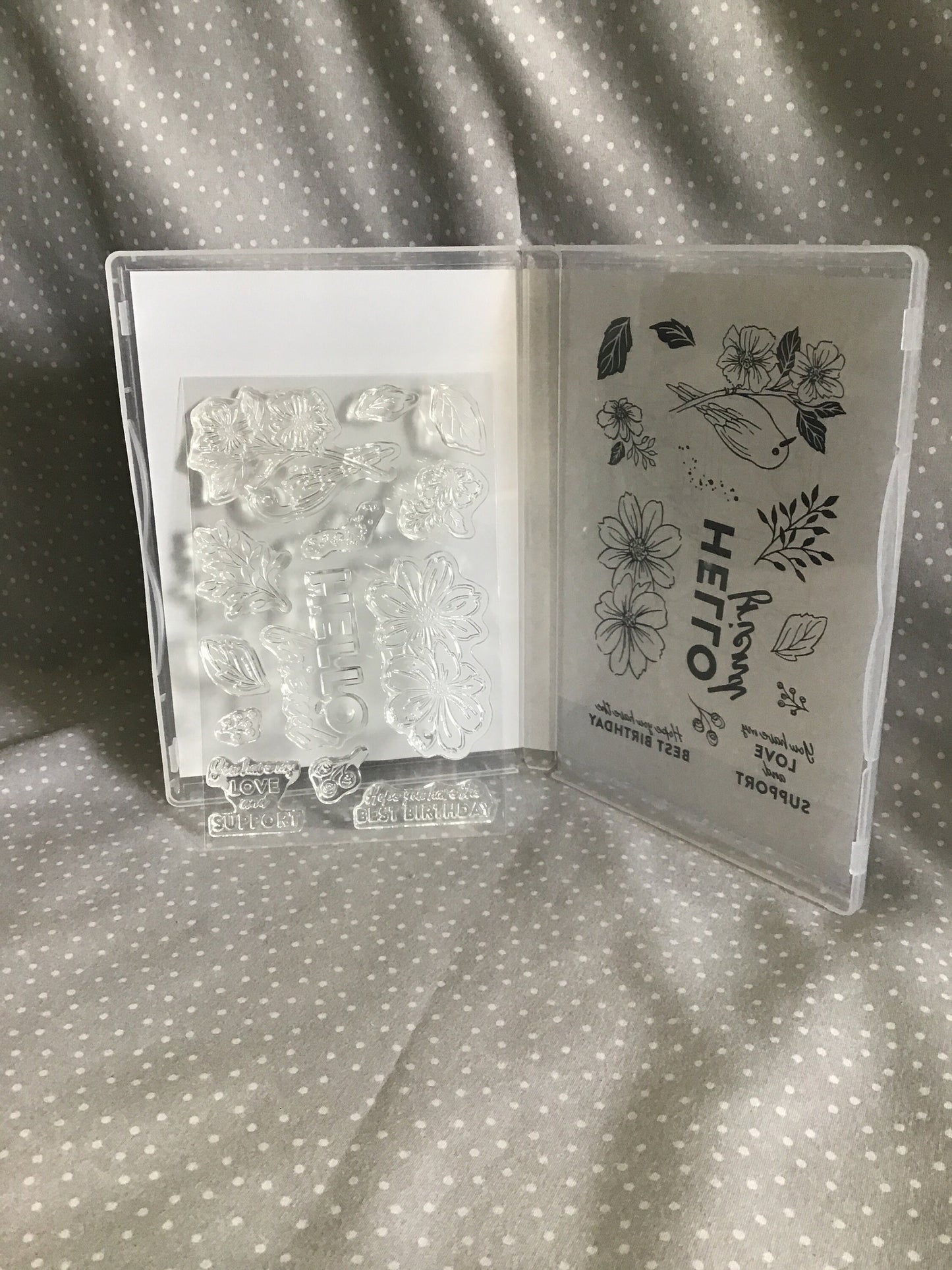 Retired SALE-A-BRATION Stampin Up! Friendly Hello- Photopolymer stamp set