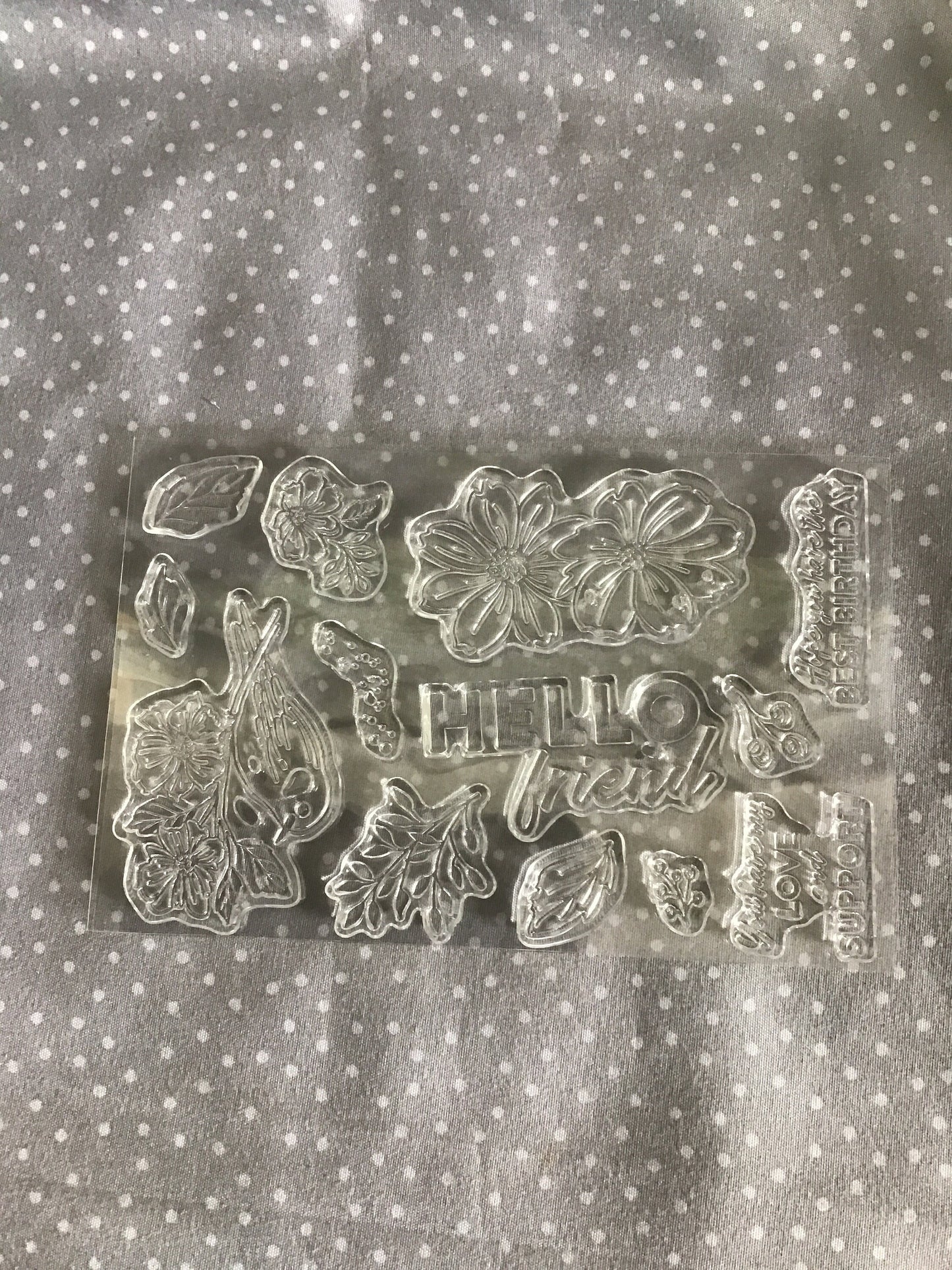 Retired SALE-A-BRATION Stampin Up! Friendly Hello- Photopolymer stamp set