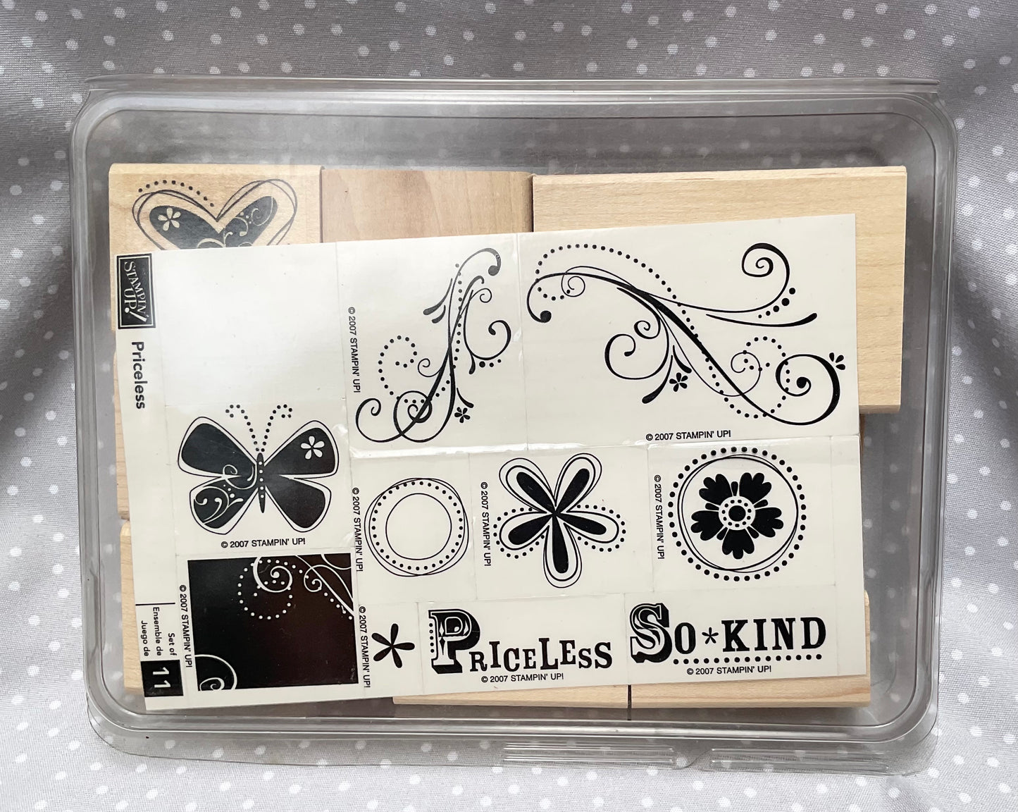 Retired Stampin Up! Stamp set Priceless- Set of 11 stamps