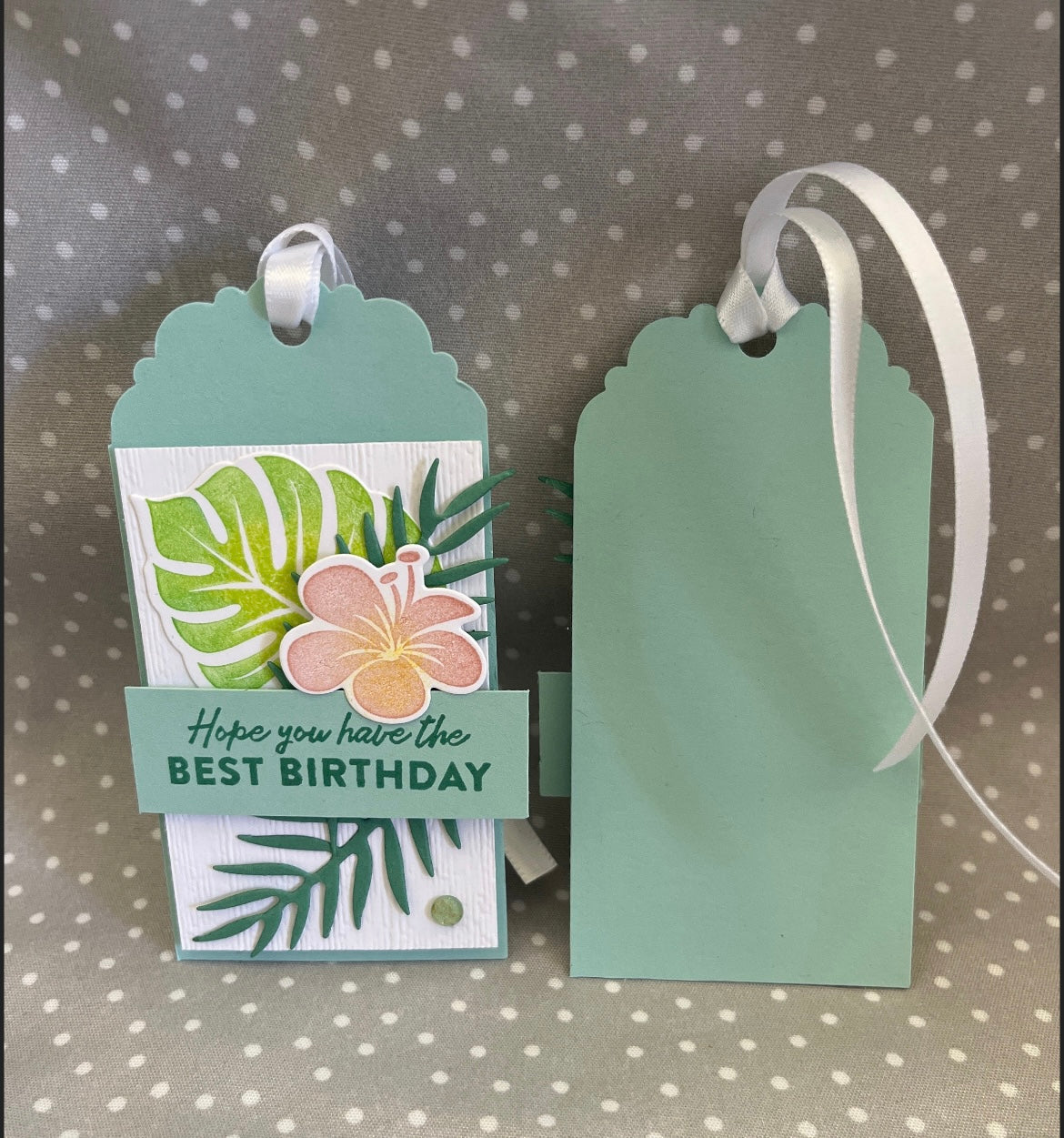 Stampin Up! Cute Best Birthday Hawaiian Gift Tag, Pack of 5