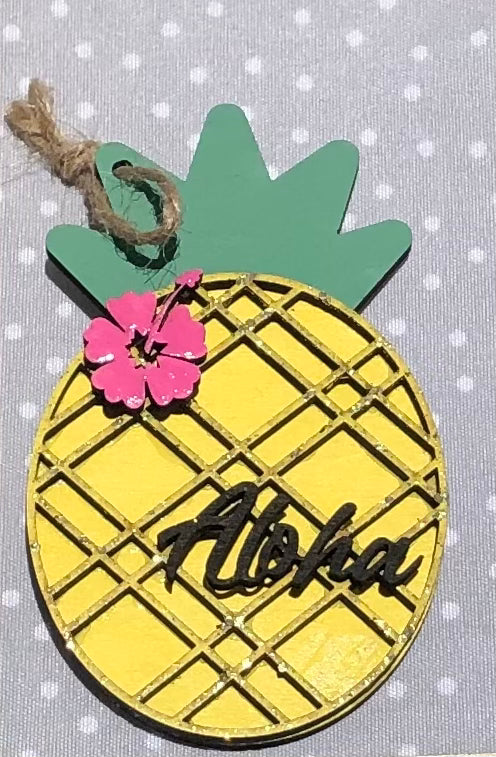 Pineapple Wood Ornament