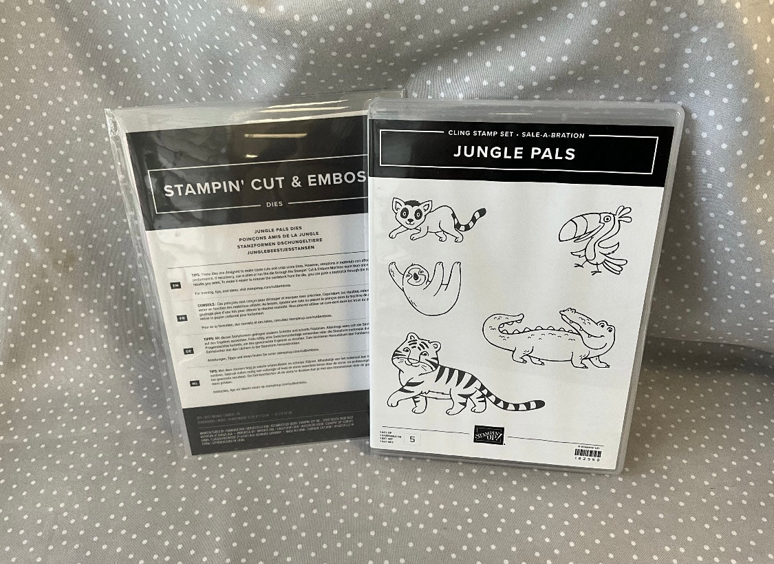 Retired Brand New, SALE-A-BRATION 2024 Stampin Up! Jungle Pals Bundle