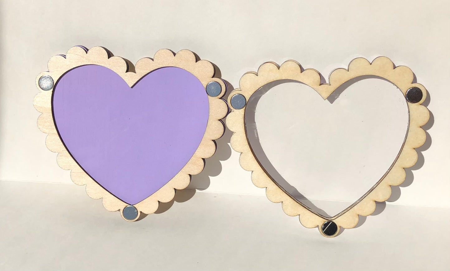 Scallop Heart Valentine’s Shaker - Purple Glitter