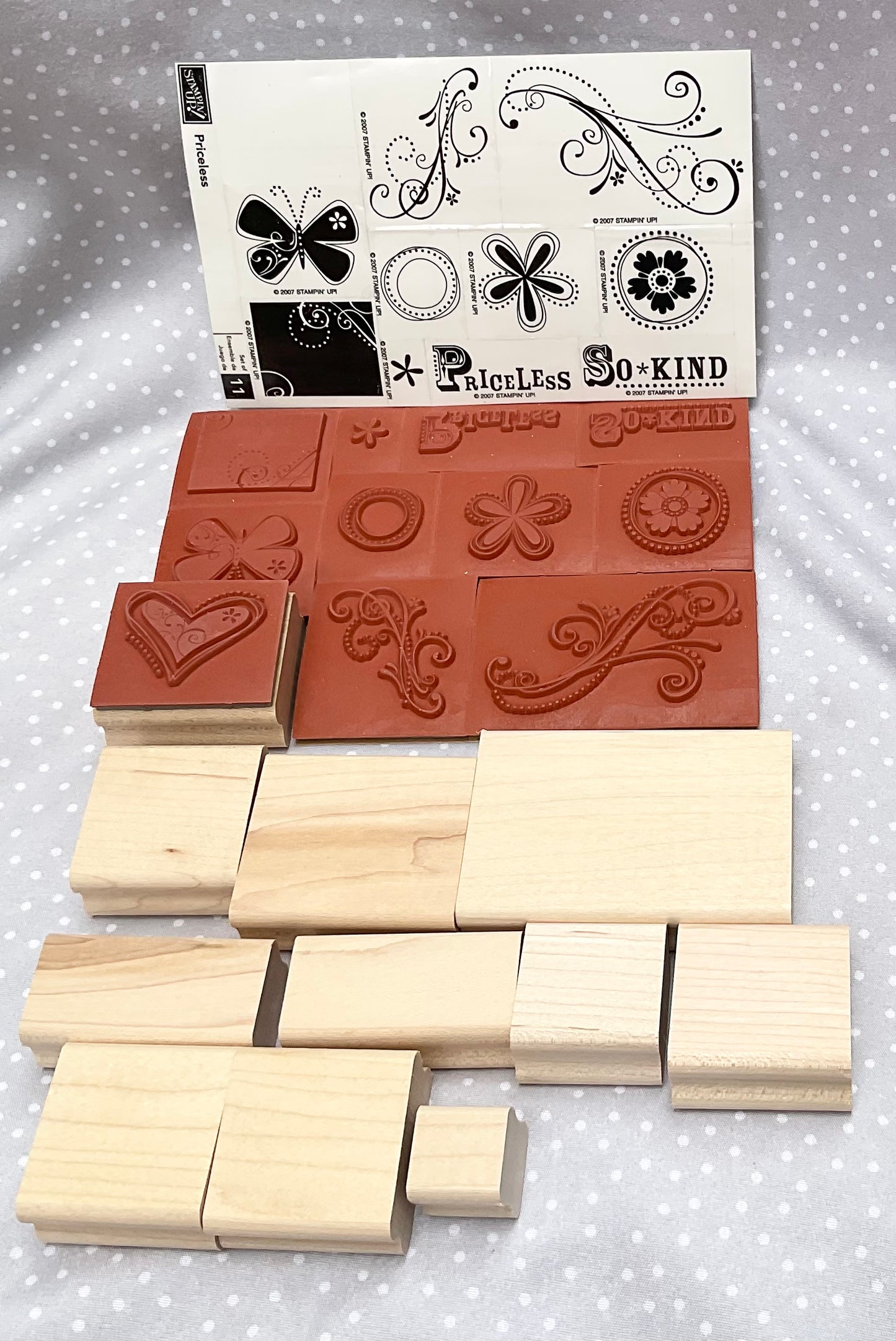Retired Stampin Up! Stamp set Priceless- Set of 11 stamps