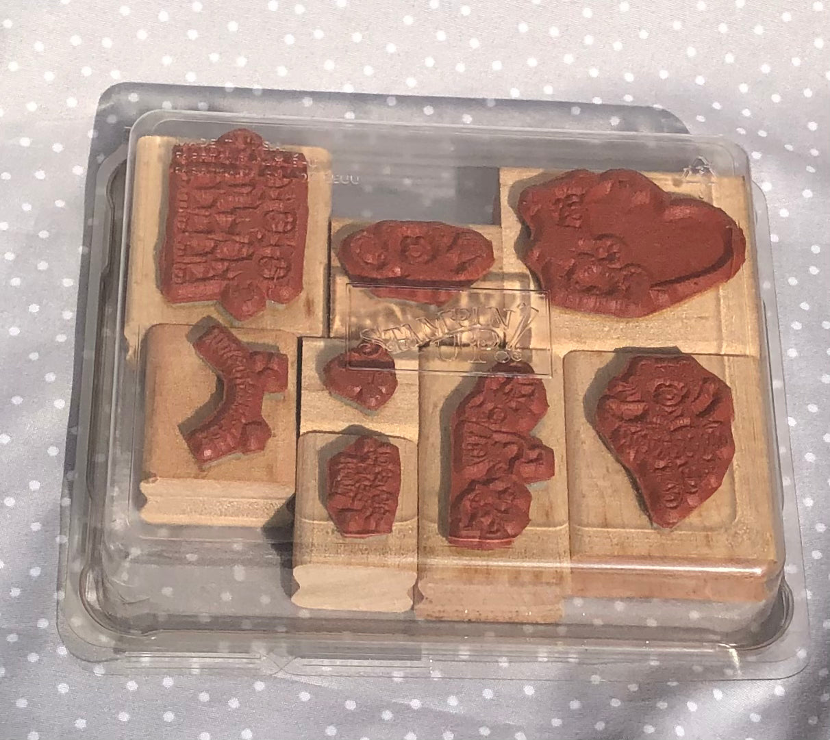 Retired Stampin Up! Bear Hugs Stamp set of 8, 1992