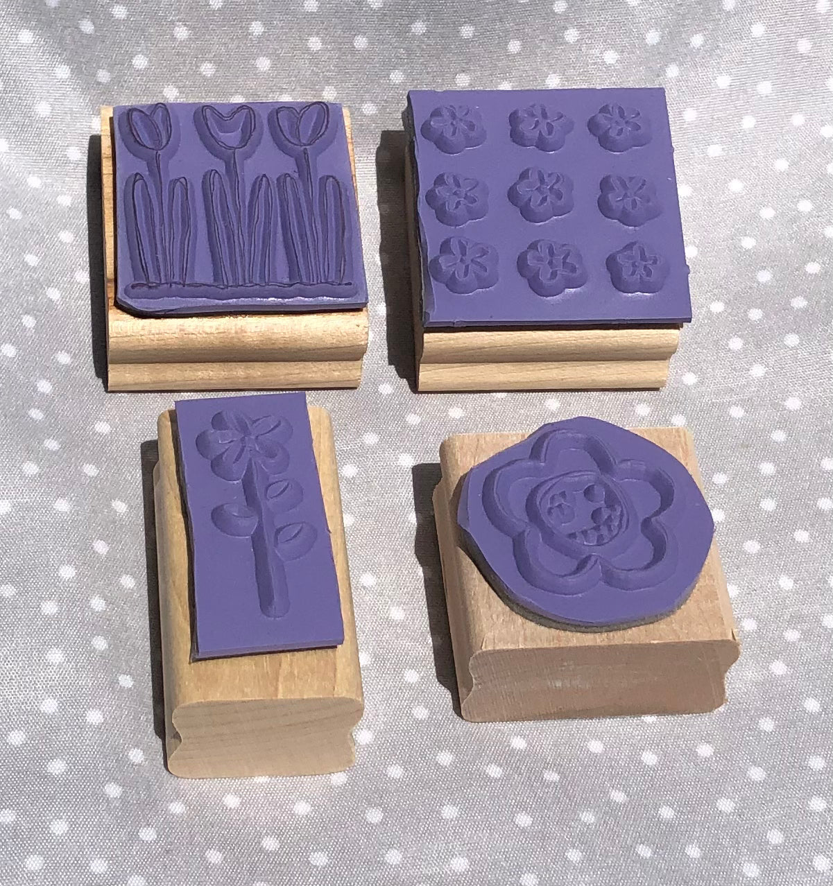 Retired Stampin Up! Stamp set Pocket Full of Posies - Set of 4 stamps