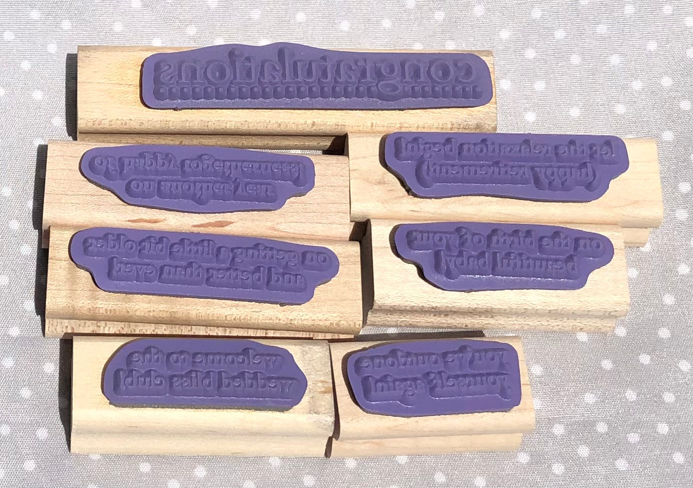 Retired Stampin Up! Stamp set Congrats - Set of 7 stamps