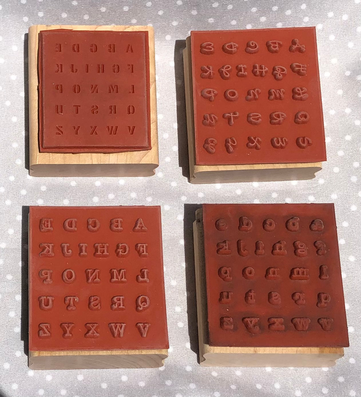 Retired Stampin Up! Stamp set Alphabits - Set of 4 stamps