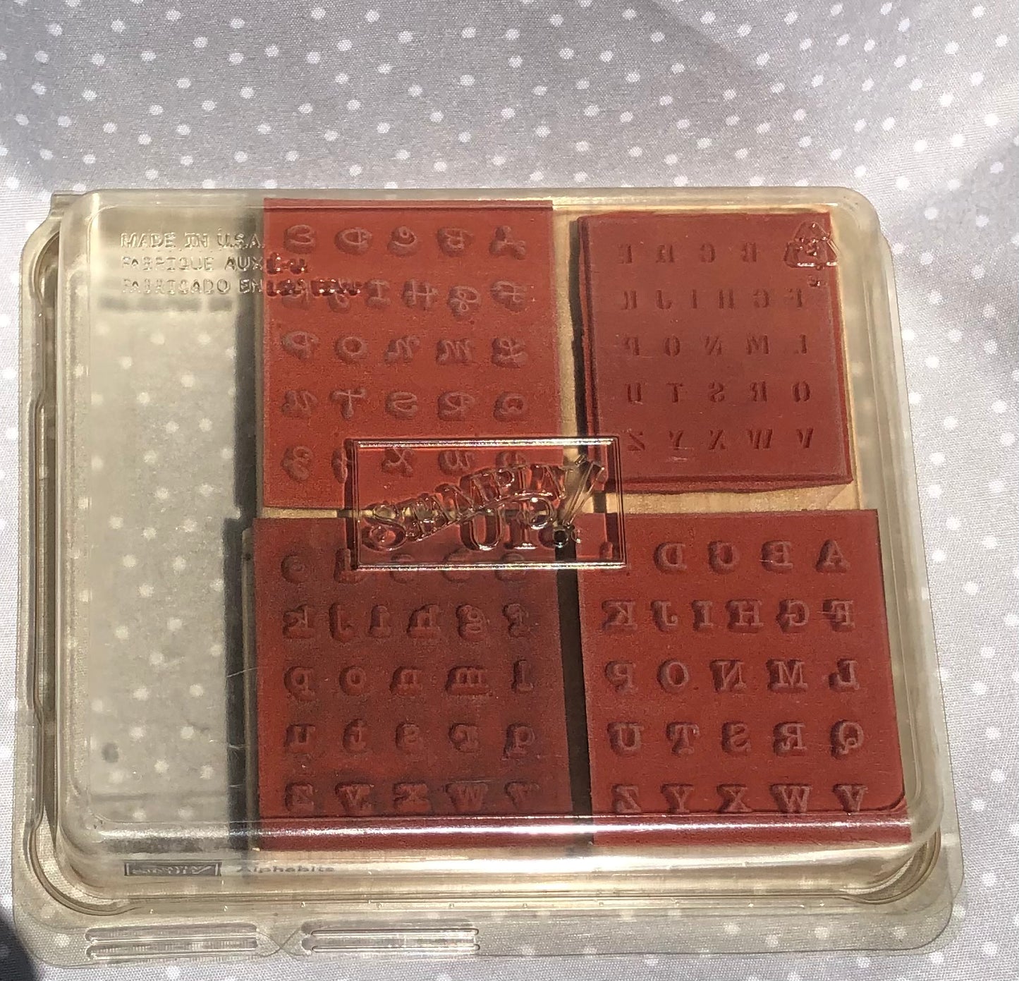 Retired Stampin Up! Stamp set Alphabits - Set of 4 stamps