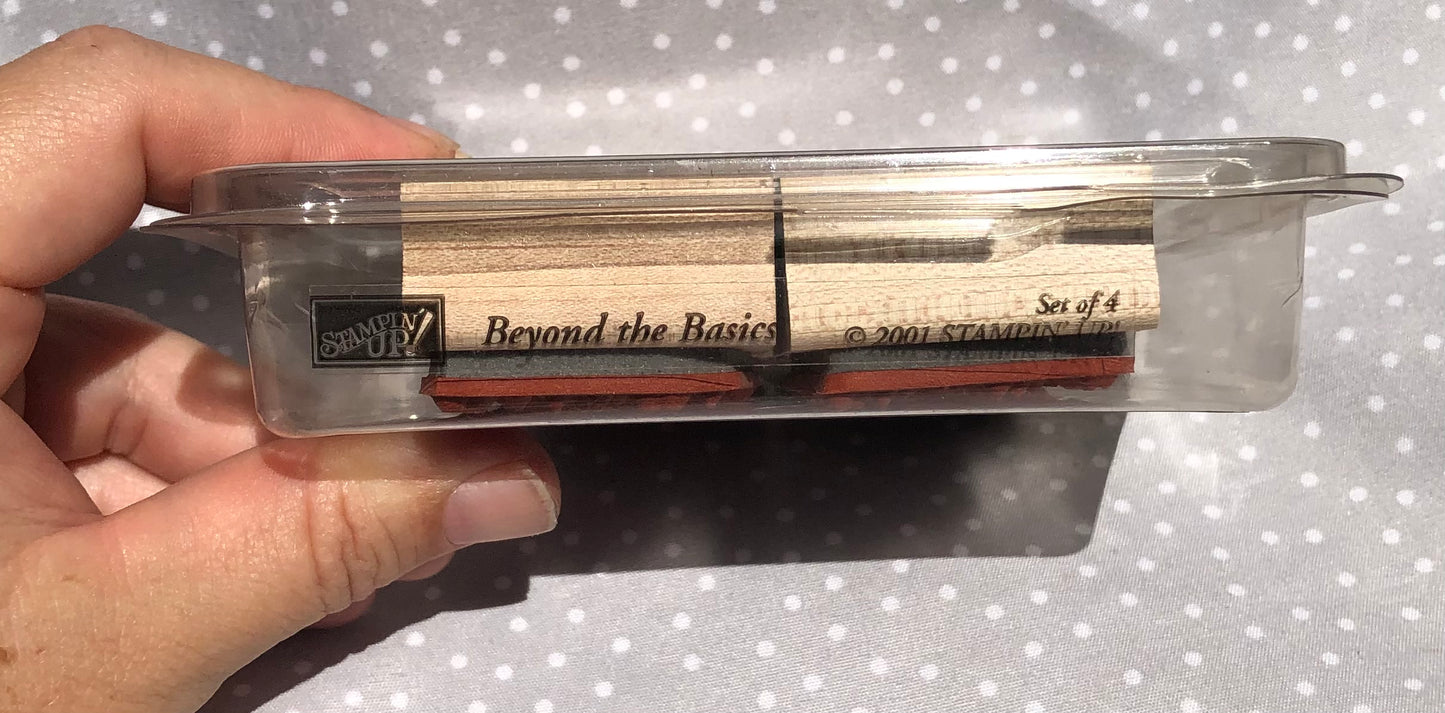 Retired Stampin Up! Stamp set Beyond the Basic - Set of 4 stamps